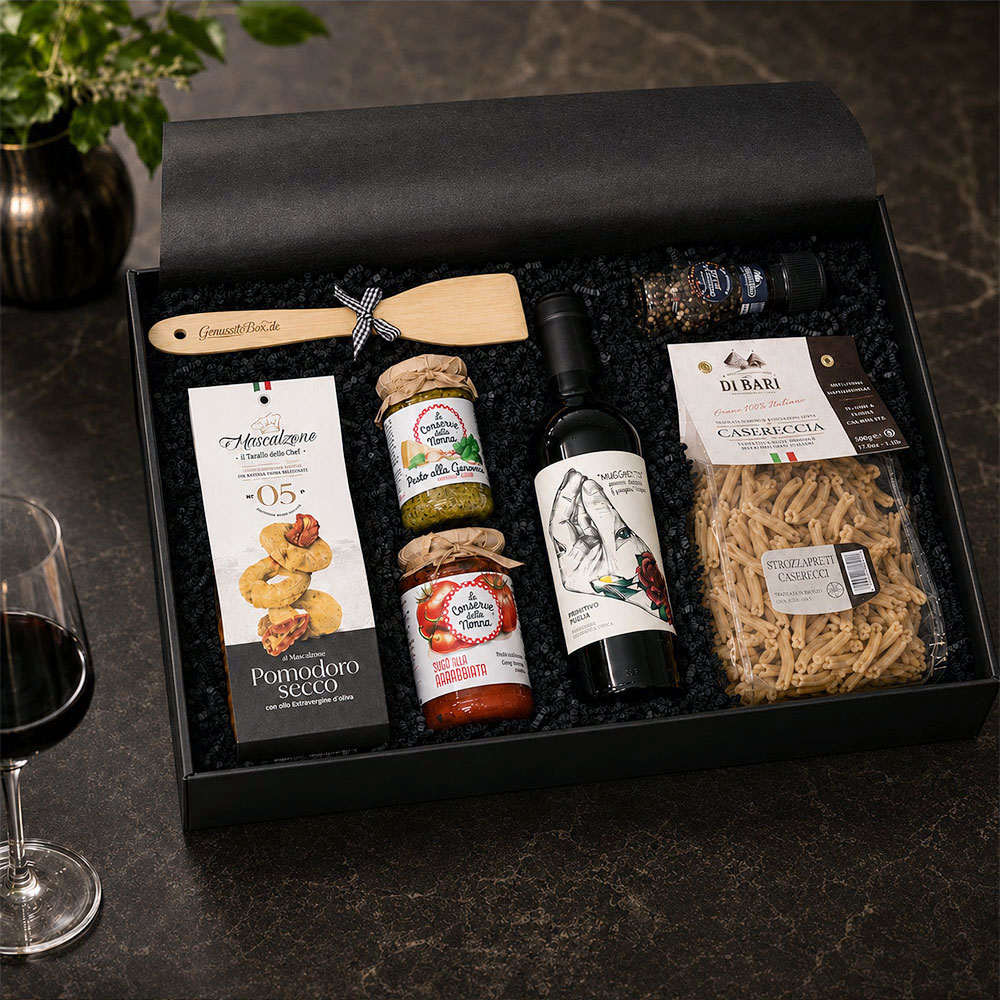 GenusstoBox Selezione Vino italienischer Geschenkkorb