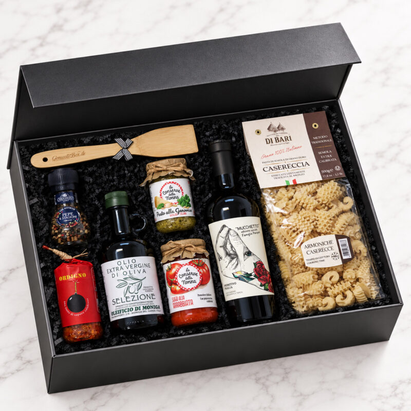 GenusstoBox Selezione Gran Riserva italienischer Präsentkorb mit Wein